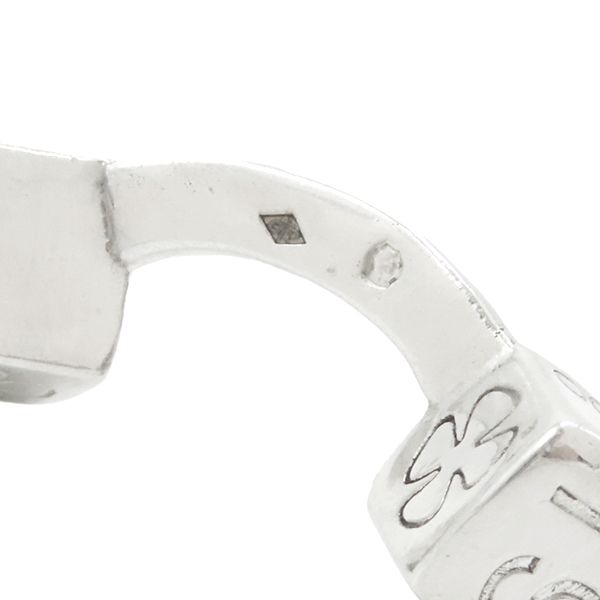 Chanel Cufflinks Clover Cube Cufflinks Silver 925 Silver Sv925 [storage Bag