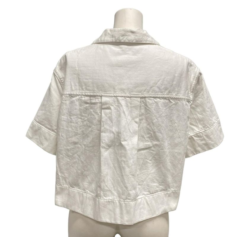 Loewe Short Sleeve Shirt Size 34 S Women - S359y13x53 White Cotton