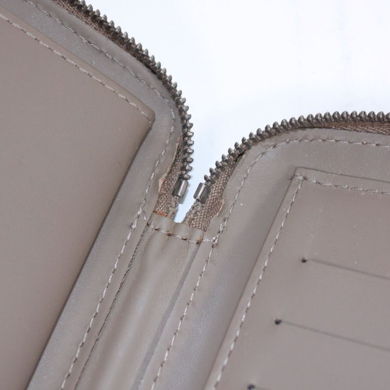 Louis Vuitton Agenda Geod Epi Lilac Leather Brown Wallet Silver M6387b