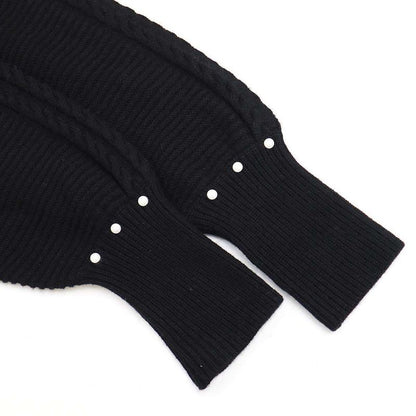 Chanel Faux Pearl Cashmere Cotton Knit Cardigan P53610k06955 Black 38