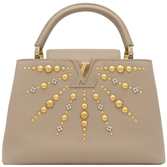 Louis Vuitton 2way Bag Capucines MM Taurillon Leather Beige Gold Hardware