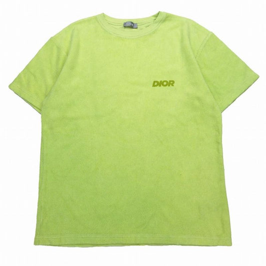Dior Homme Dior Homme 23ss Brand Logo Pile Short Sleeve T-Shirt Top Yellow Size