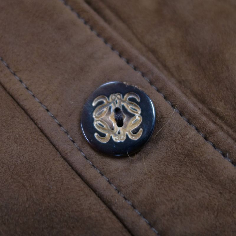 Loewe Jacket Leather Jacket Mouton Fur Outerwear