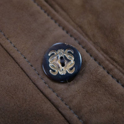 Loewe Jacket Leather Jacket Mouton Fur Outerwear