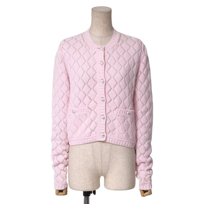 2023Chanel Knitwear Size 34 Long Sleeves Cardigan CC Logo Coco Mark Buttons