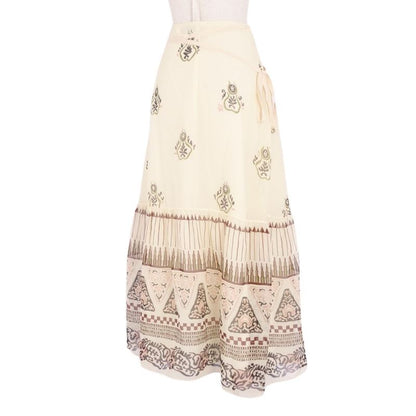 Christian DIOR Skirt Wrap Skirt Long Skirt Made In Italy Silk Bottoms Women I42