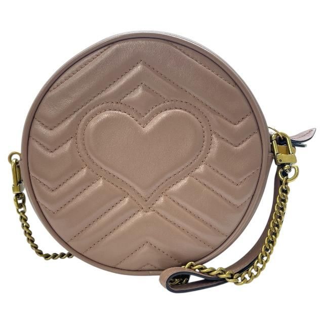 Gucci 575164 GG Marmont Chain Bag Shoulder Bag Mini Bag Circle Shape Shoulder