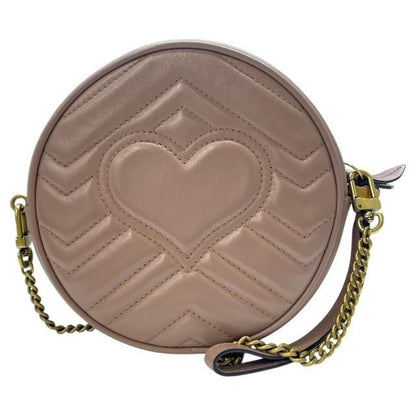 Gucci 575164 GG Marmont Chain Bag Shoulder Bag Mini Bag Circle Shape Shoulder