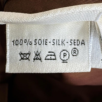 Hermes Vest Size 36 S Women's - Dark Brown And Gray And Multi Silk/zip Up/cotton