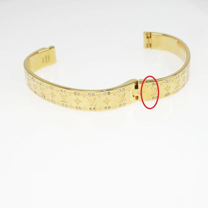 Louis Vuitton Rigid Bracelet Nanogram Strass M64860 Gold S Bangle