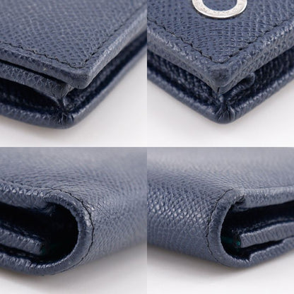 Bvlgari Leather Black/green Men's Long Wallet