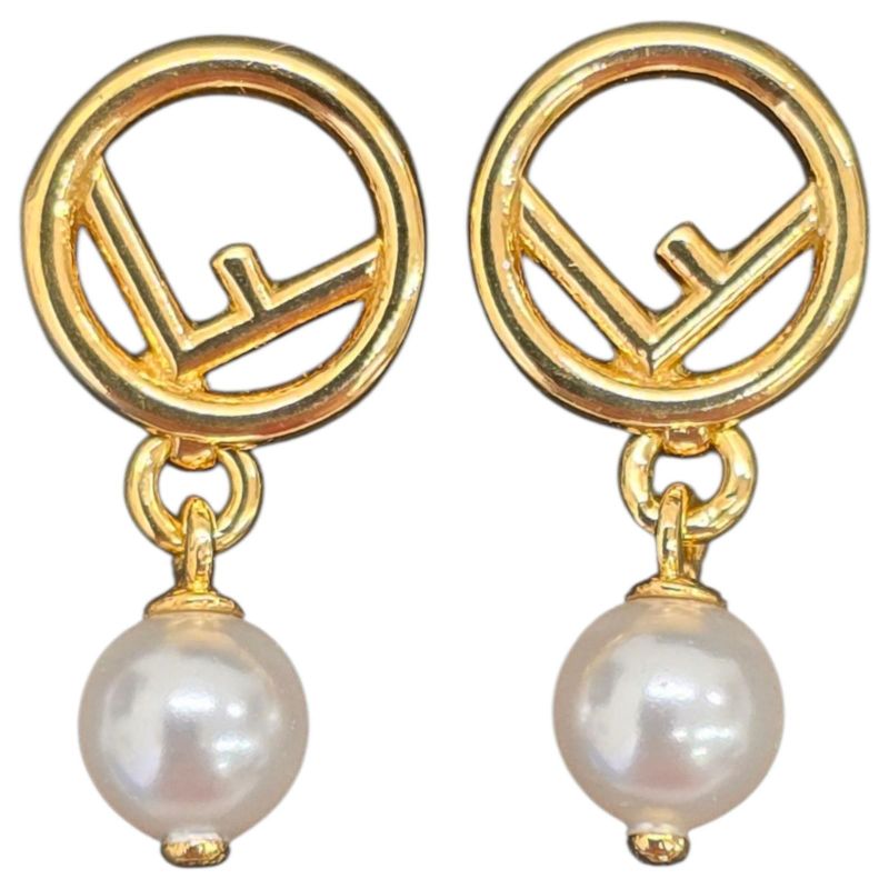 Fendi GP X Faux Pearl Effiz F Pearl Earrings