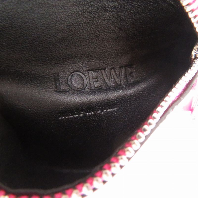 Loewe Leather Pink Coin Case Ankle Pouch Wallet 1448 Loewe
