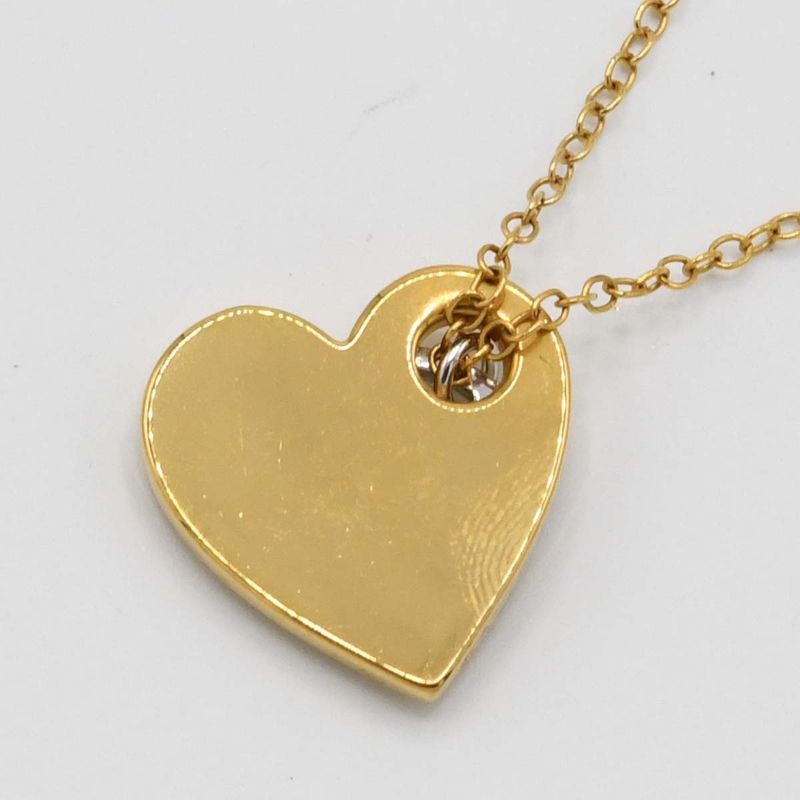 Christian DIOR Necklace GP Heart Necklace Approx 7g Accessories With Box H11592