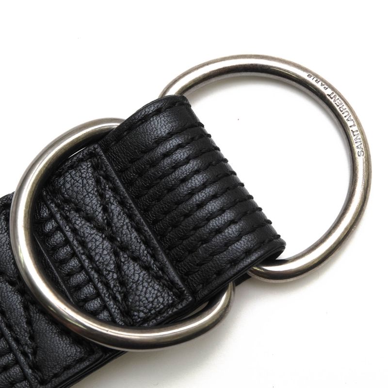 Saint Laurent/Yves Saint Laurent Belt Business Men Leather Genuine Black 486610