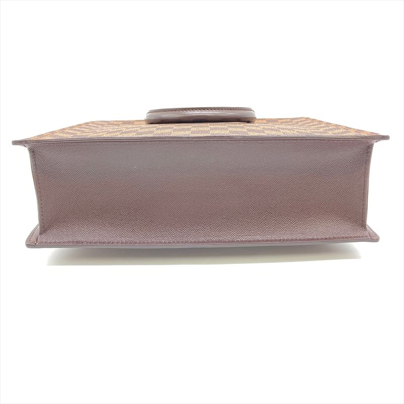 Louis Vuitton Sac Plastic Handbag Damier Ebène N51140 Brown Gold Hardware