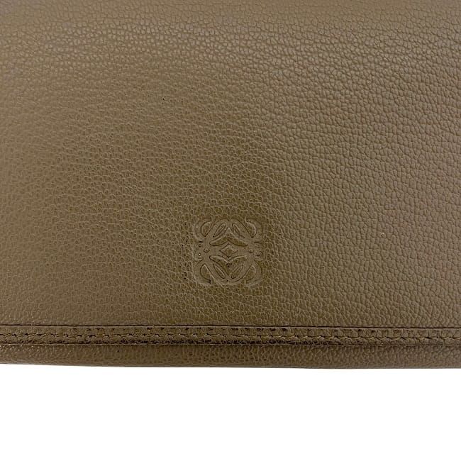 Loewe Bifold Long Wallet Beige Amazona Wallet Excellent Condition Leather