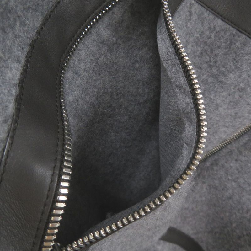 Hermes Knit Hooded Zip-up Hoodie 32-5733 Hoodie Wool Cashmere Gray 1383 Hermes