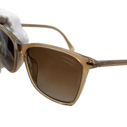 Em0603 Chanel Sunglass Es 5447-a 5517 140 3p Plastic Brown×gold Brown Coco Mark