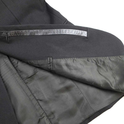 Dior Homme Dior Homme 2002aw Reflection Leather Trimmed Wool Long Jacket