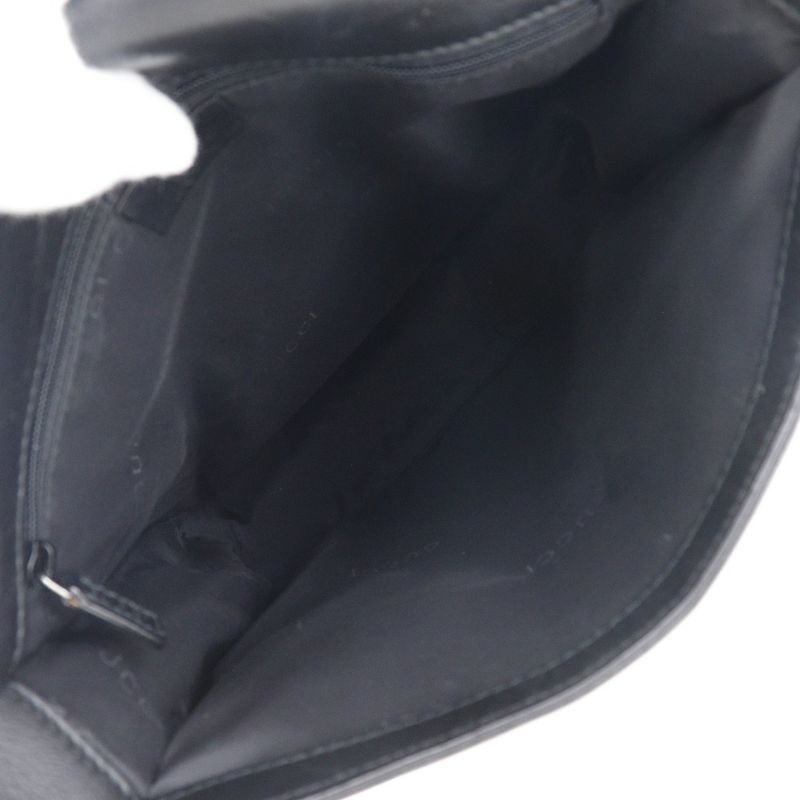 Gucci Bamboo 001 3243 200047 Calf Black Women Shoulder Bag