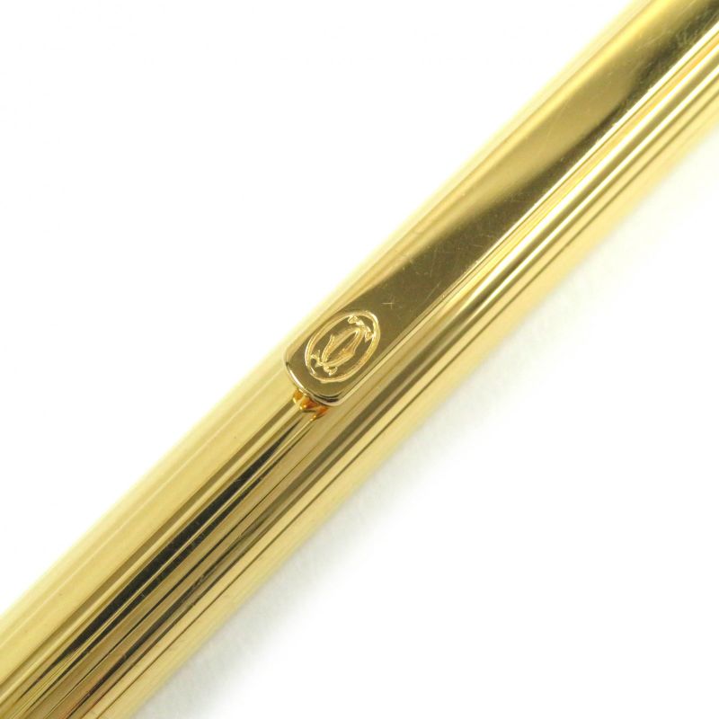 Cartier Must De Cartier Ballpoint Pen With Stripe Pattern And Logo