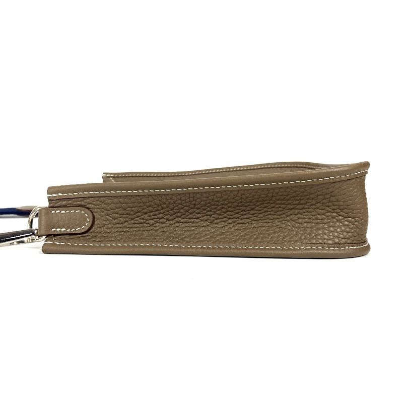 Hermes Shoulder Bag Evelyn TPM Amazon Long Taurillon Clemence Etoupes Grayish