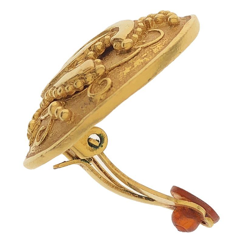 Chanel - Vintage Coco Mark Earrings 96A - Gold - Women's