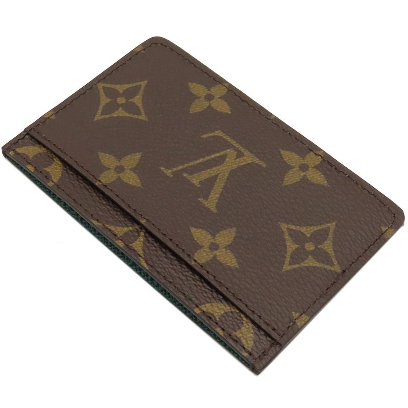 Louis Vuitton Card Case Porte Carte Surple Monogram Canvas Monogram × Green