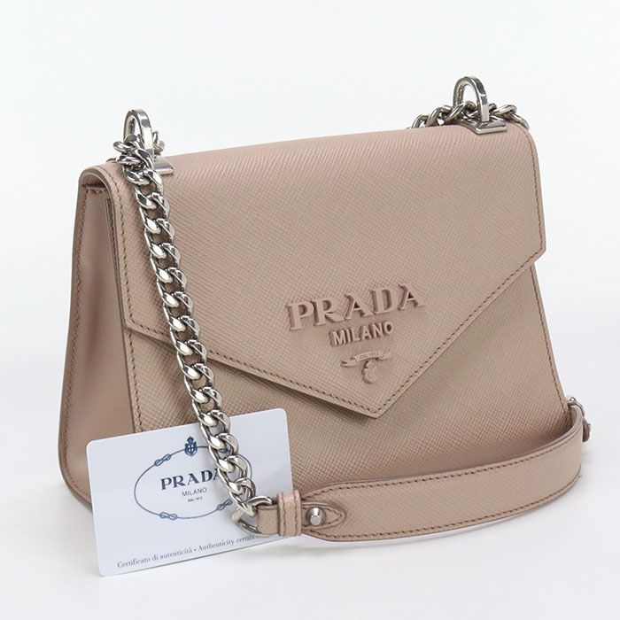 Prada Chain Saffiano Leather 1bd127 2ERX F0ork Shoulder Bag Leather Women