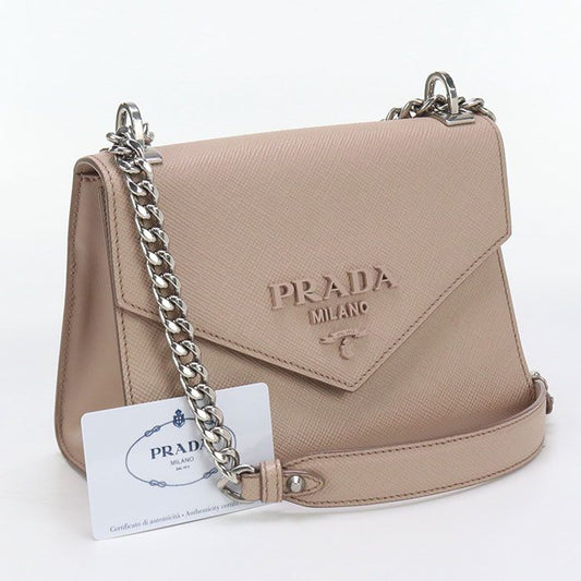 Prada Chain Saffiano Leather 1bd127 2ERX F0ork Shoulder Bag Leather Women