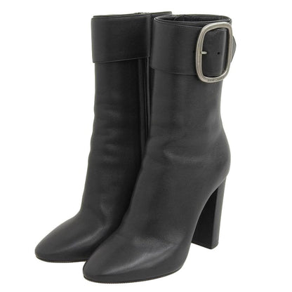 Saint Laurent 2020 Item 529330 Leather Belted Short Ankle Boots 36.5 23-23.5cm