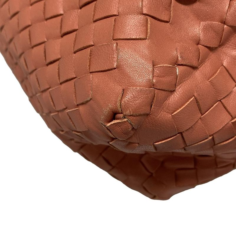 Bottega Veneta Shoulder Bag Intrecciato Pink Leather