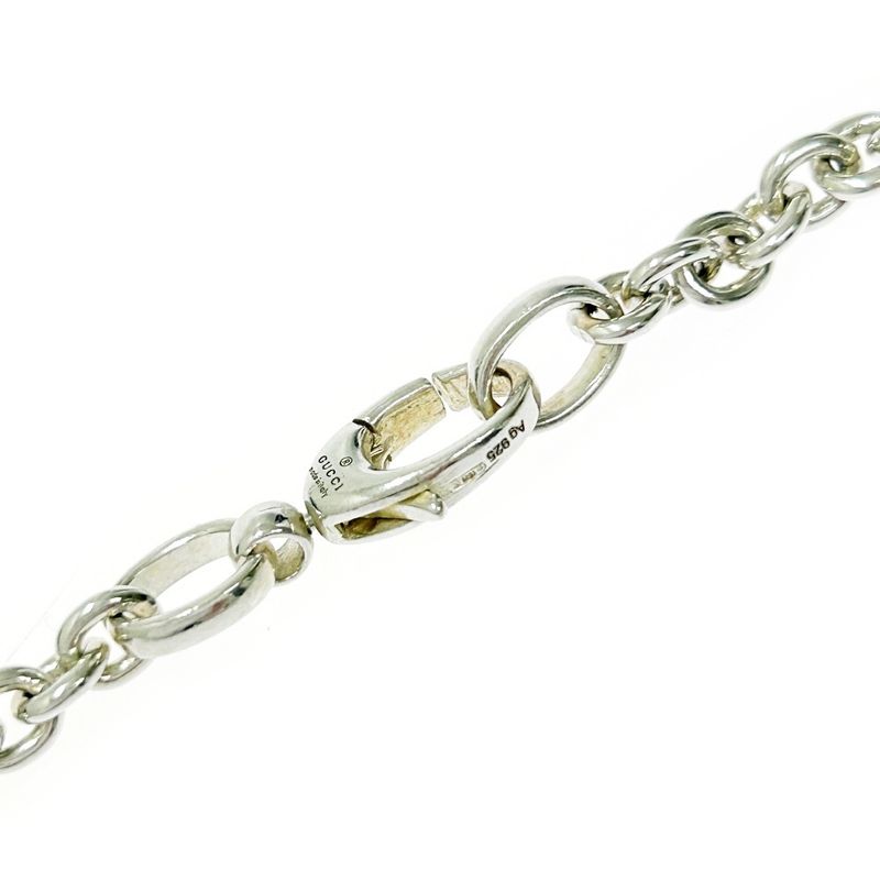 Gucci Silver Interlocking G Necklace 24.7g 925 Engraved 358841 Necklace