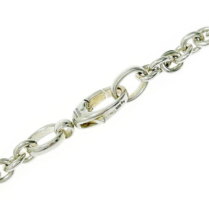 Gucci Silver Interlocking G Necklace 24.7g 925 Engraved 358841 Necklace