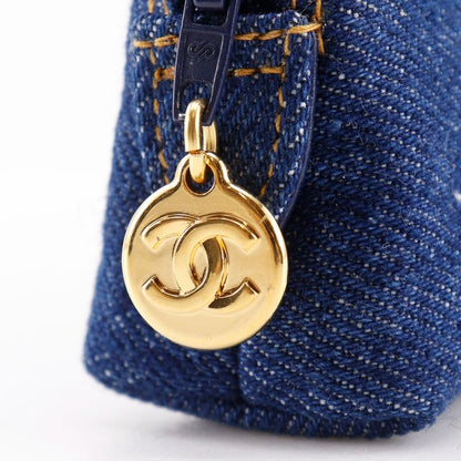 Chanel Coco Mark Mini Pouch 97P A02789x03304 Denim Blue Ladies Pouch