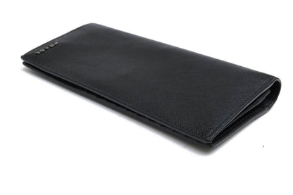 Prada Long Wallet Men Leather Genuine Black 2mv836 Portafverticale Saffiano