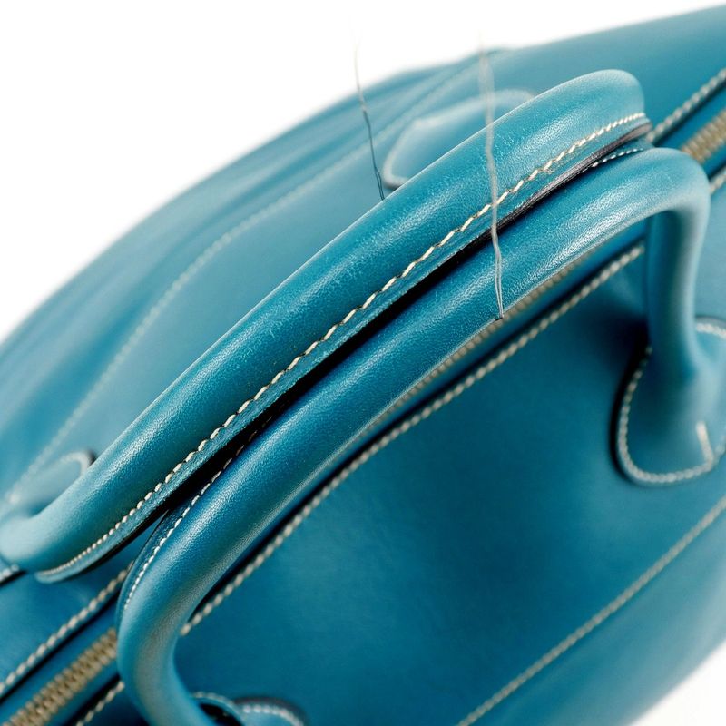 Hermes Bolide Relax 45 Sikkim Turquoise/silver Hardware □Q Unisex Boston Bag