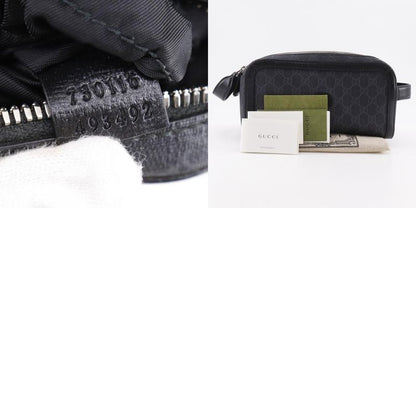 Gucci Interlocking G 730116 GG Supreme Canvas Black Men's Second Bag