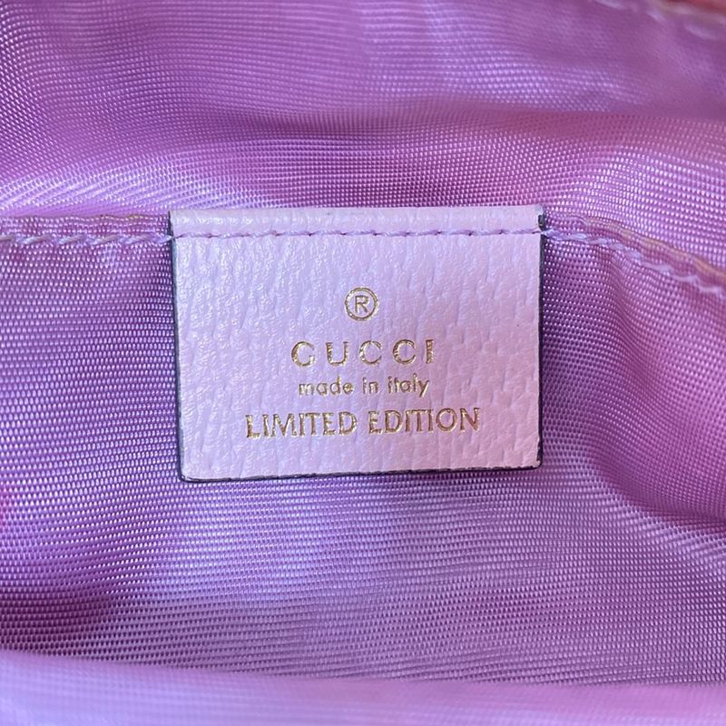 Gucci Pouch Flora 577355 Pink×orange×multi Limited Edition Leather