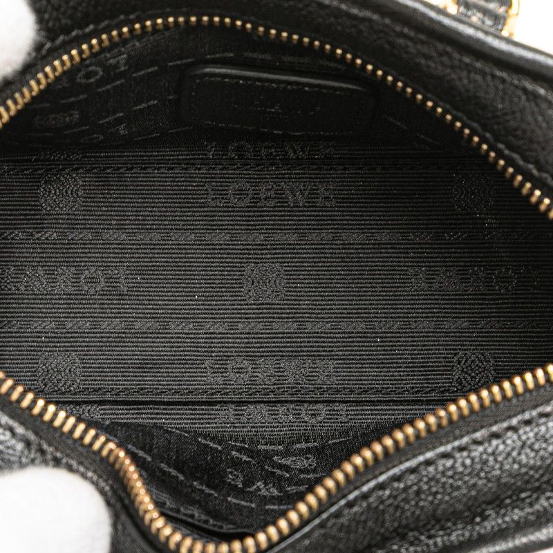 Loewe Anagram Amasona Micro Mini Handbag Shoulder Bag 2WAY Black Leather Women