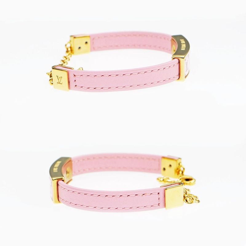 Louis Vuitton Bracelet Nanogram Enamel M8803z Pink Gdhardware Accessorie