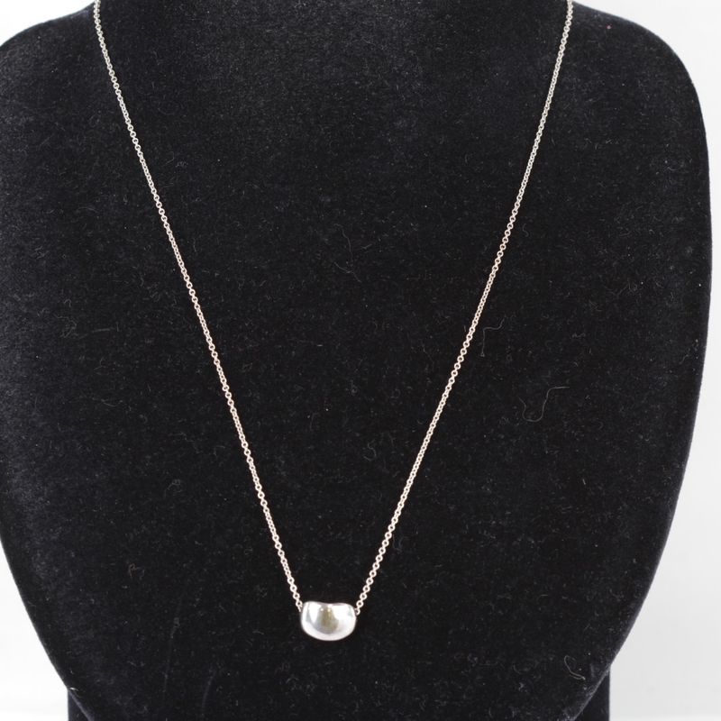 925 Silver Tiffany & Co Elsa Peretti Beans Necklace 28g