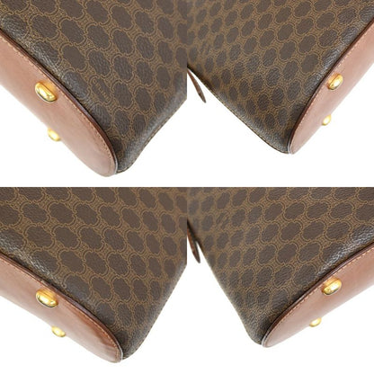 Celine Handbag Macadam Pattern Leather PVC Brown 64ka850