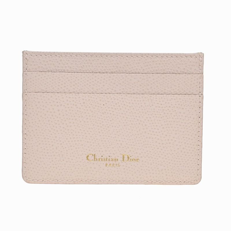 Christian DIOR Card Case Pink Leather Cannage 62ka738