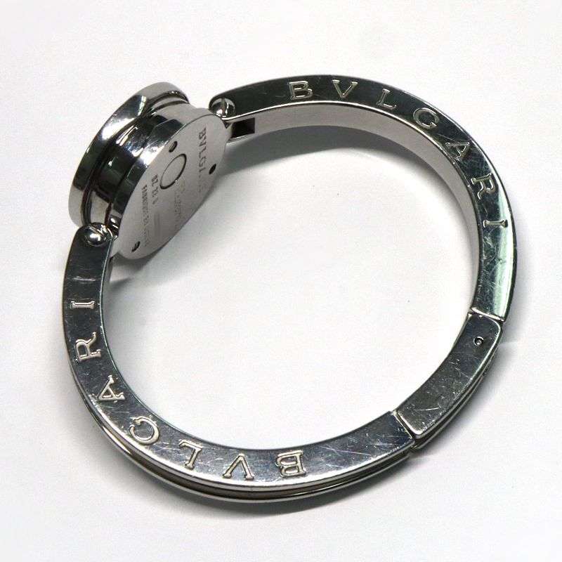 Bvlgari B-zero1 Bz22s White SS Quartz Bangle Watch Ladies Watch Women