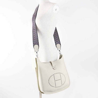 Hermes Evelyn 3PM Beton Silver Hardware Sangle Zigzag Taurillon Clemence
