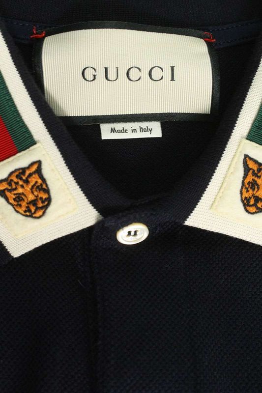 Gucci 545714 Xjagu Taiga - Head Short Sleeve Polo Shirt Men XL