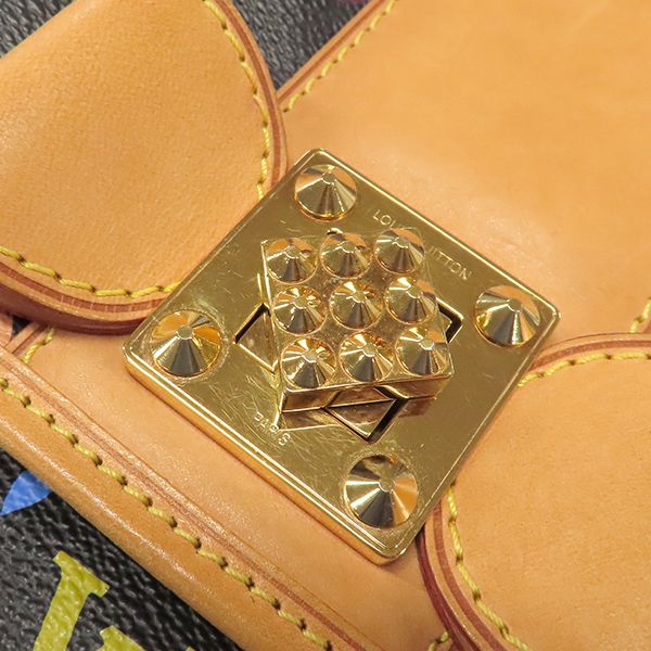 Louis Vuitton Shoulder Bag Patti Monogram Multicolor Noir Black Gold Hardware