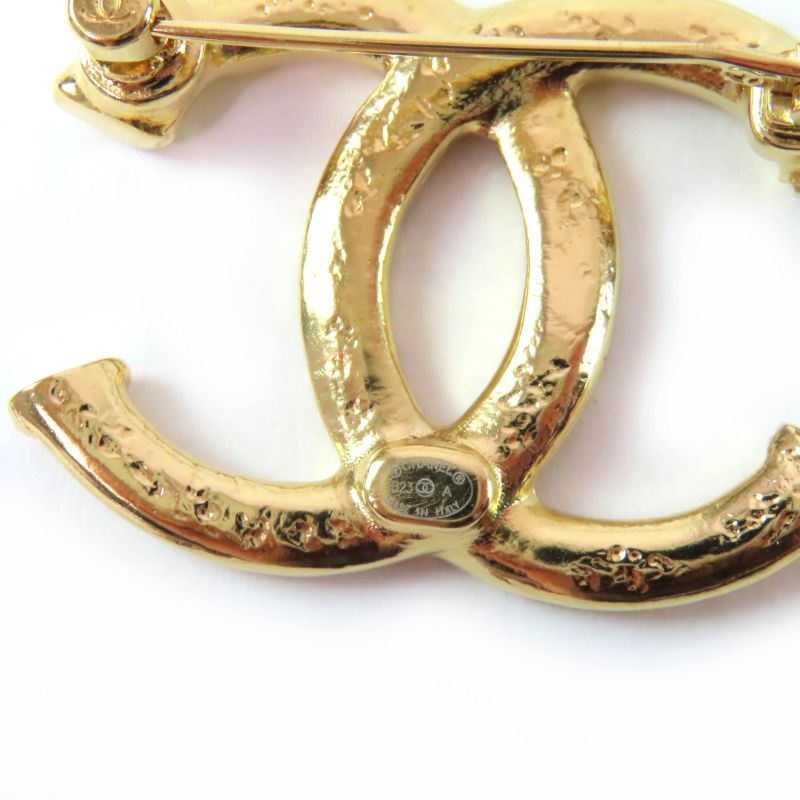 CHANEL Abb103 B23A Coco Mark Brooch Small Fashion Accessory Gold Made In Italy